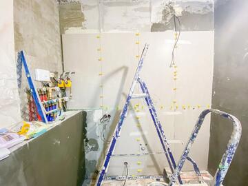 Укладка керамогранита в санузле